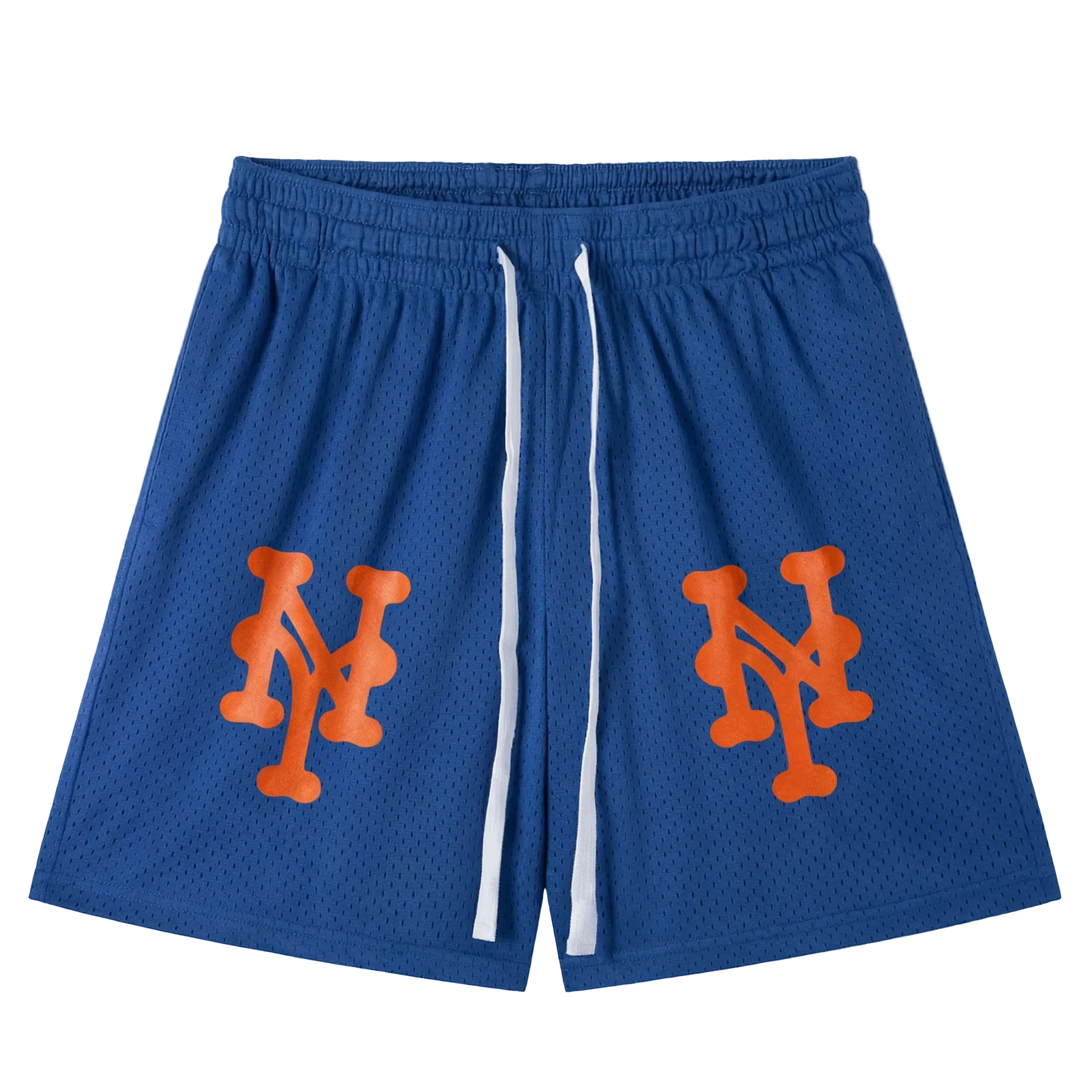 NY Queens Bootleg Mesh Shorts in Blue