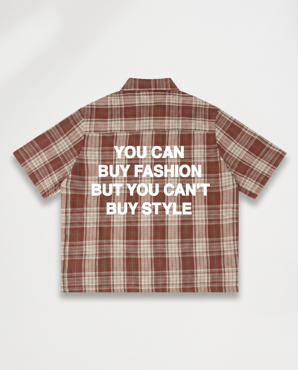 PDS Chex Boxy Button Up in Red/Cream