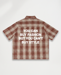 PDS Chex Boxy Button Up in Red/Cream