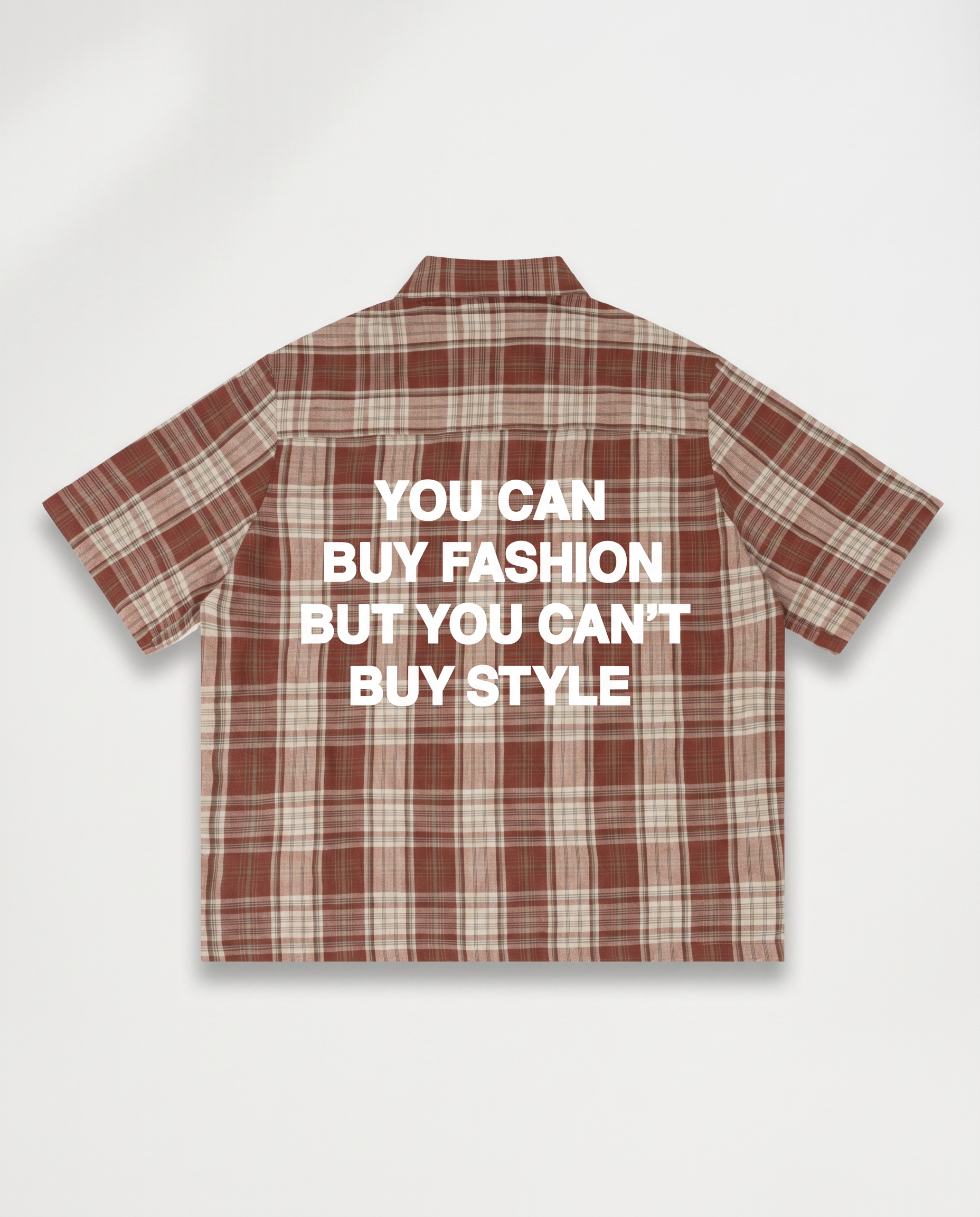 PDS Chex Boxy Button Up in Red/Cream
