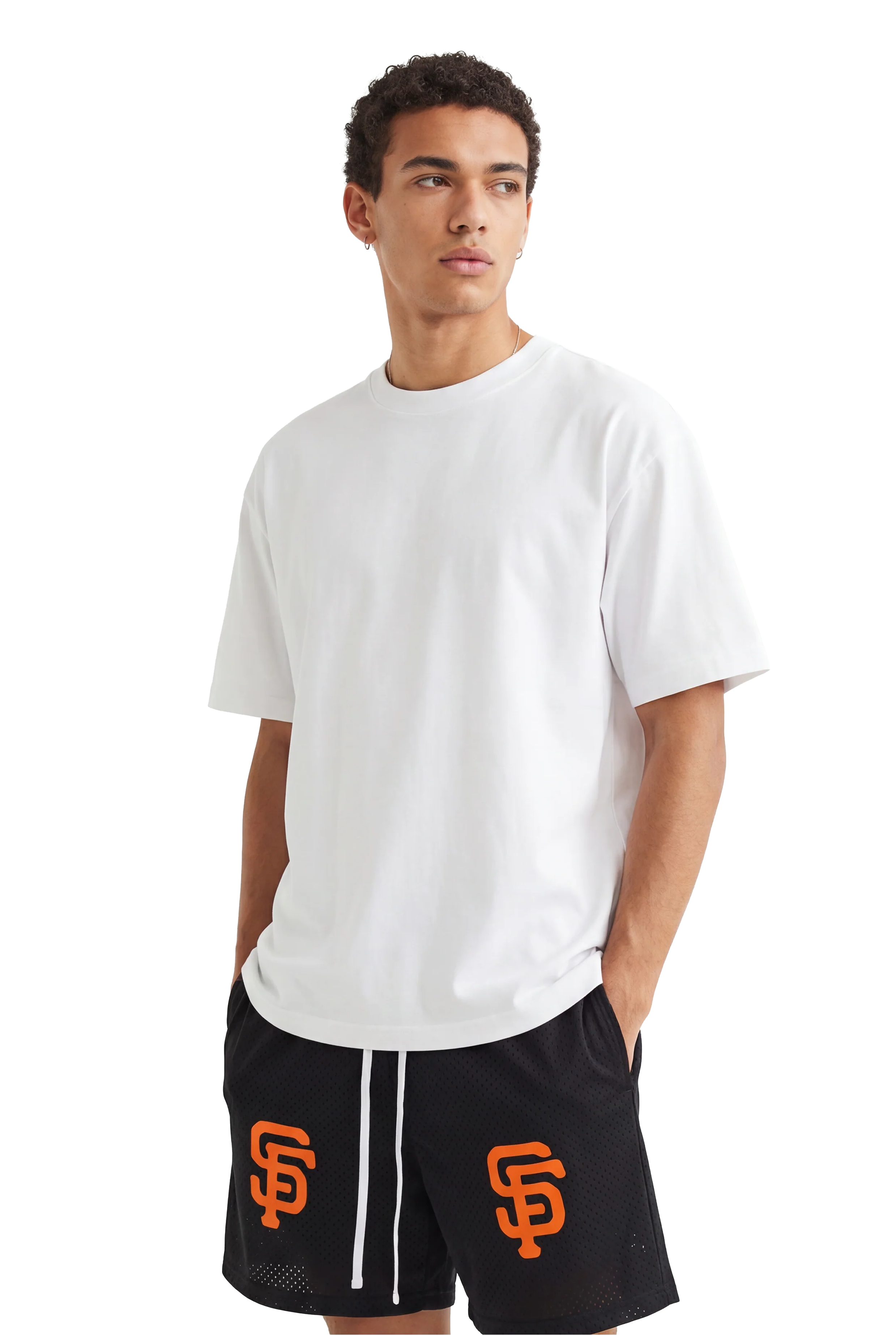 SF Bootleg Mesh Shorts in Black