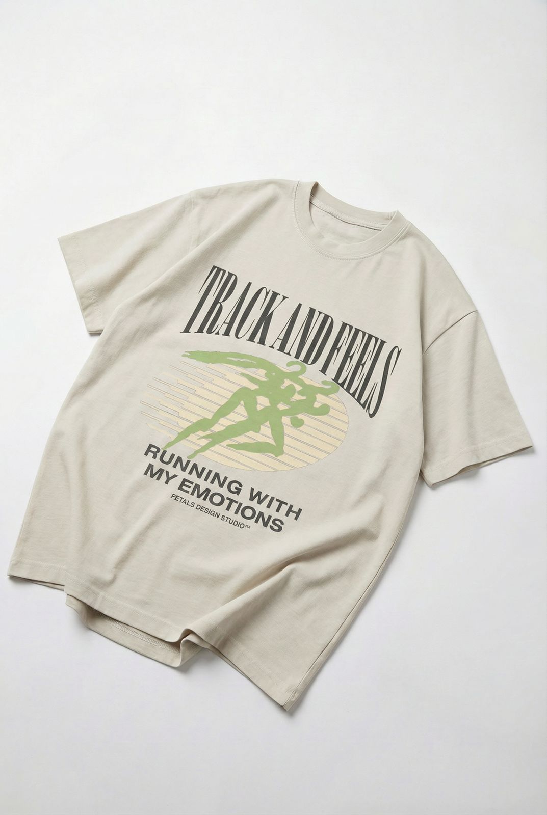 Track & Feels Vintage White Oversized Tee