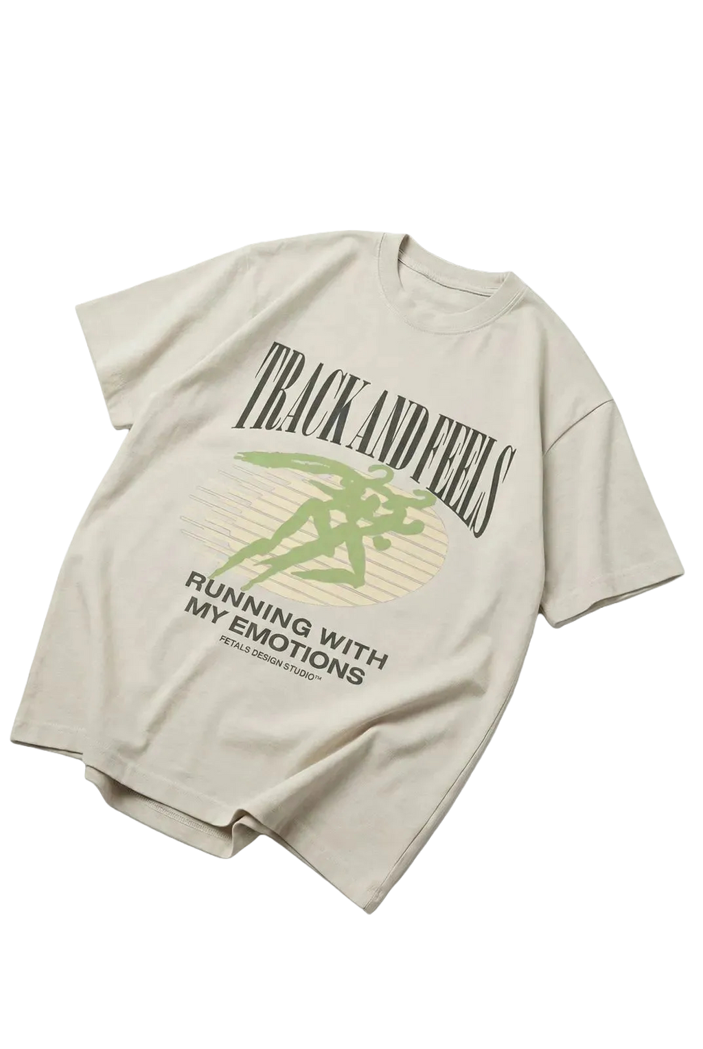 Track & Feels Vintage White Oversized Tee