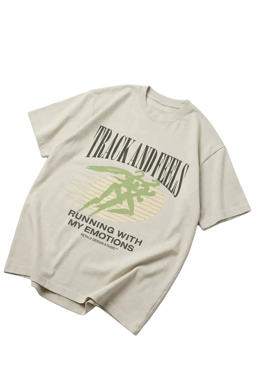 Track & Feels Vintage White Oversized Tee
