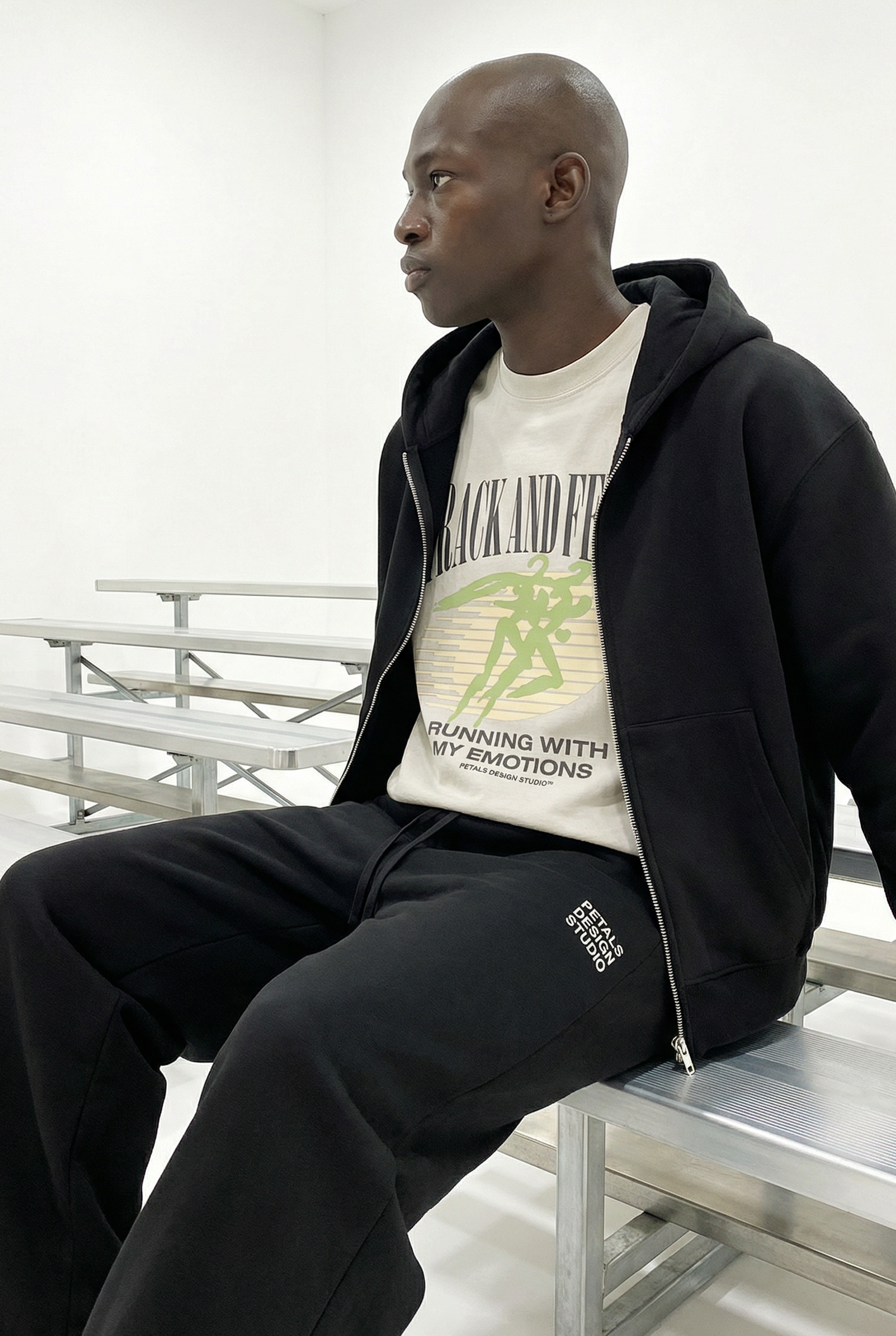 Track & Feels Vintage White Oversized Tee