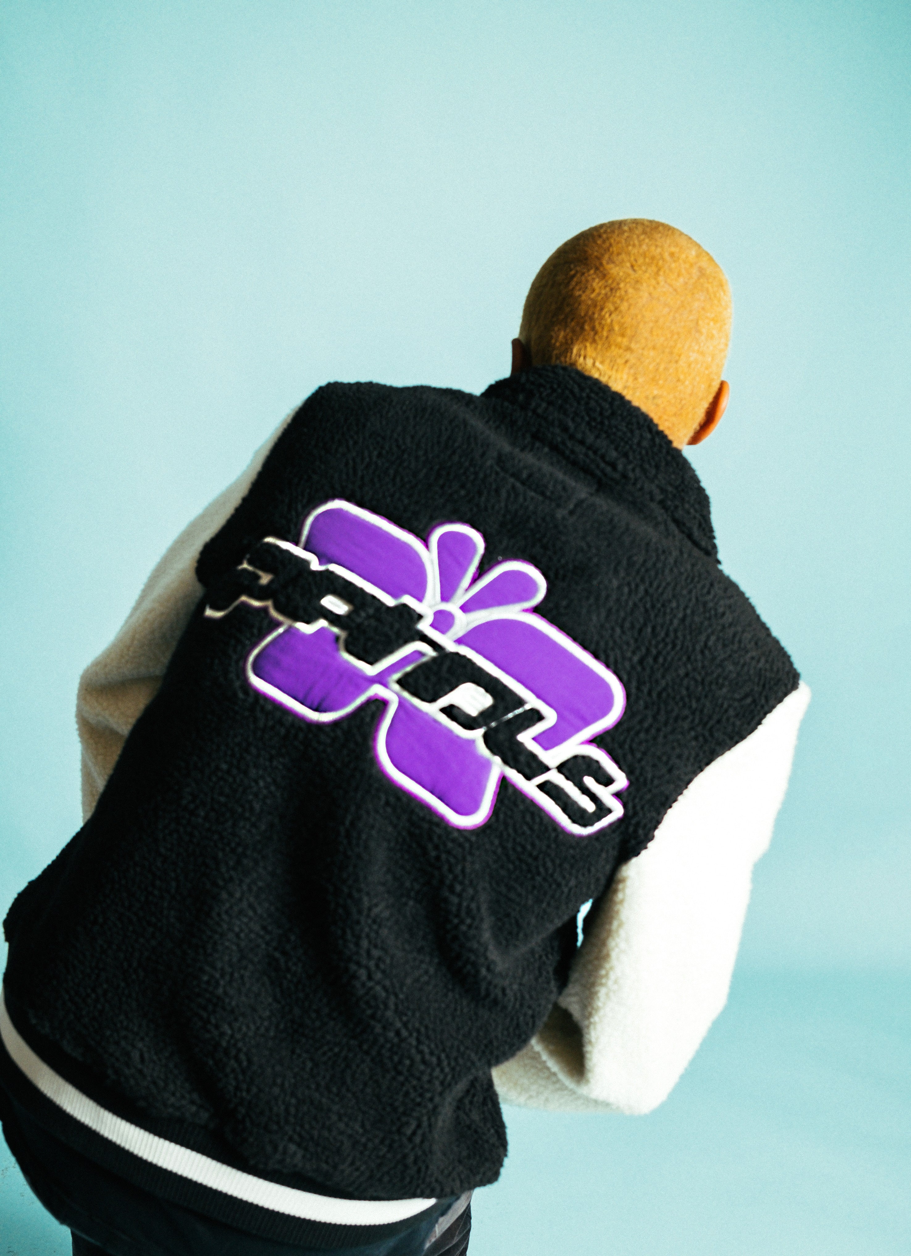Butterfly Sherpa Varsity Jacket