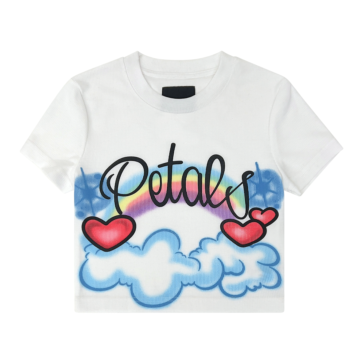 Petals Airbrush Clouds Crop Tee (Large)