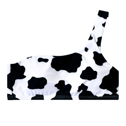 Mooo'd Cow Print Bikini Top